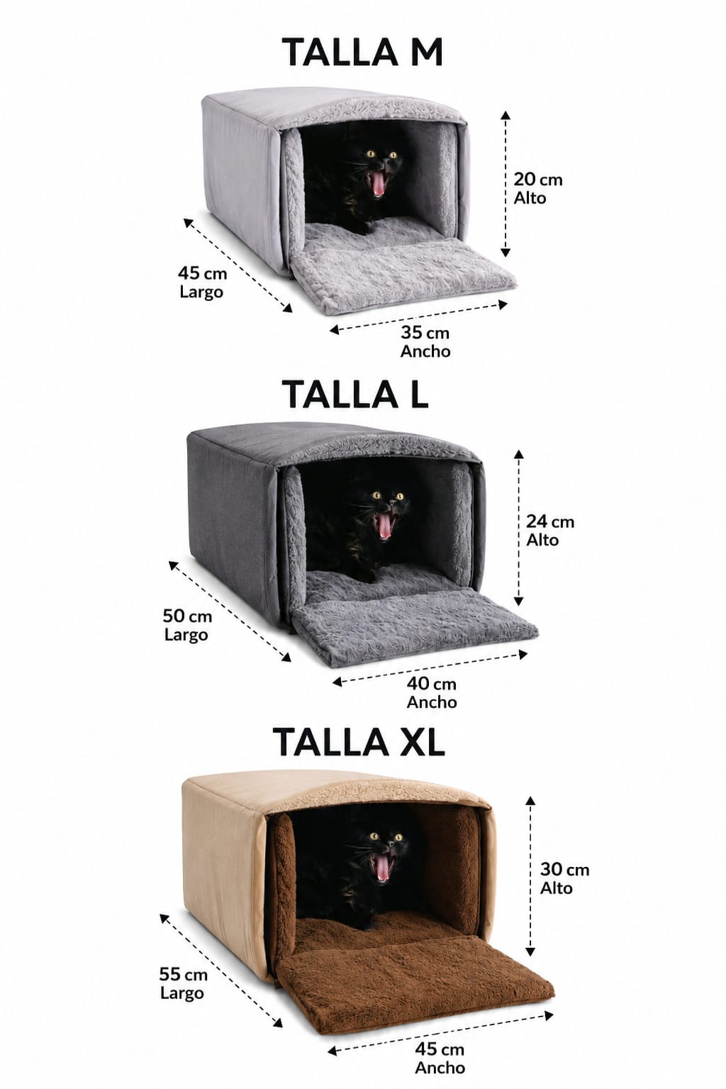 BED BOX – Cama tipo caja para perros y gatos  Súper suave y lavable