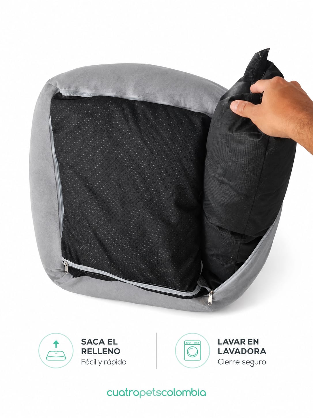 COMFORT PLUS – Cama con soporte firme y relleno suave para perros | Premium
