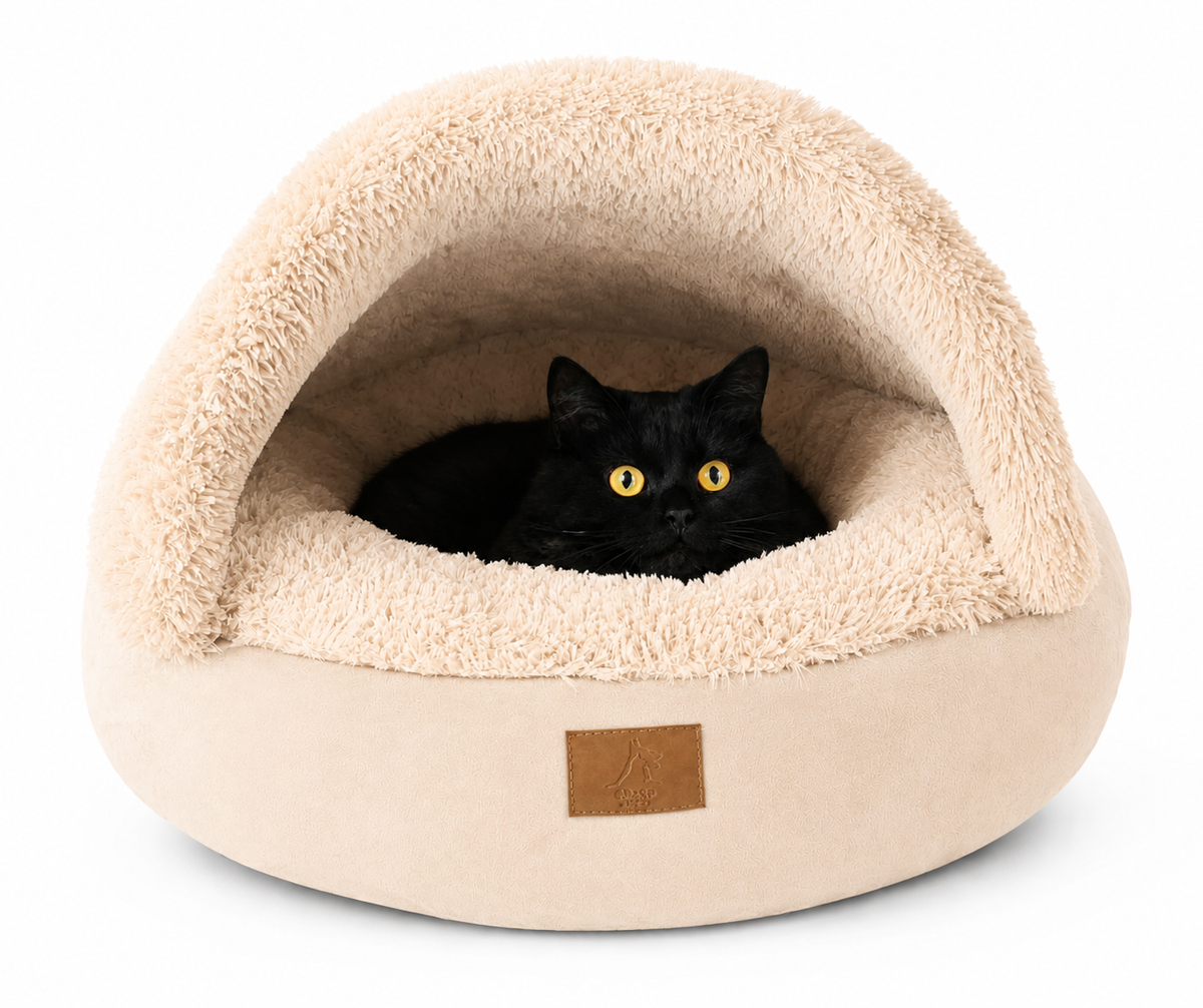 CAMA TIPO NUBE 2.0 – Cama cueva 2 en 1 para perros y gatos pequeños y medianos