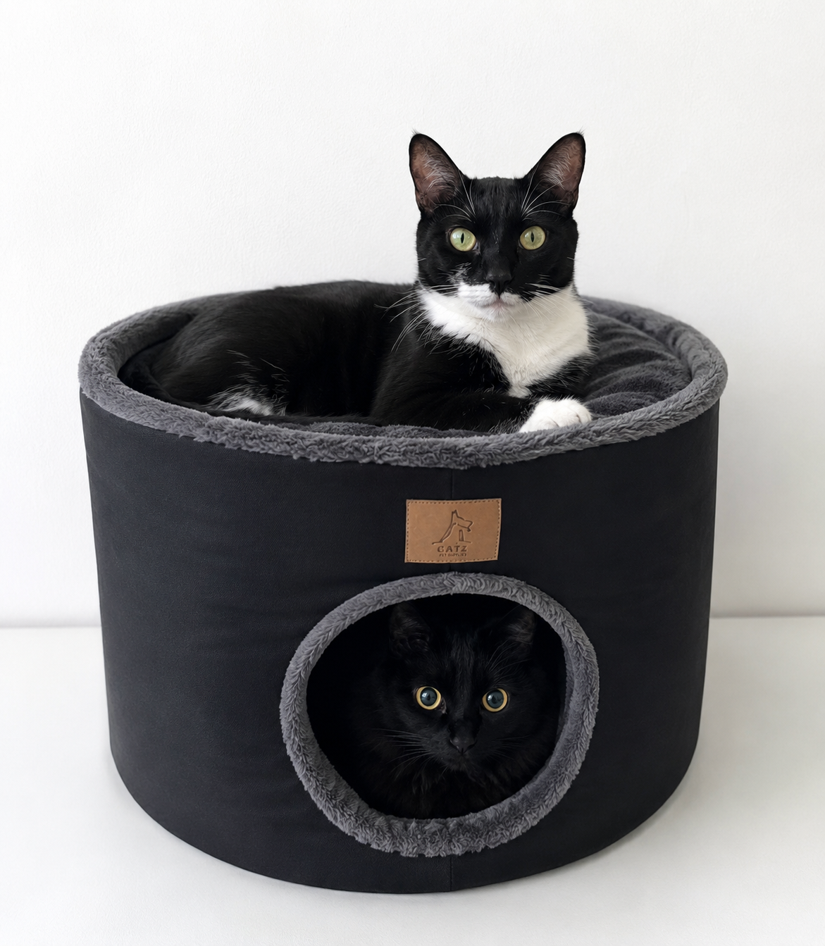 ROUND BED – Cama redonda para 2 gatos | 45 cm diámetro, 40 cm altura | Lavable
